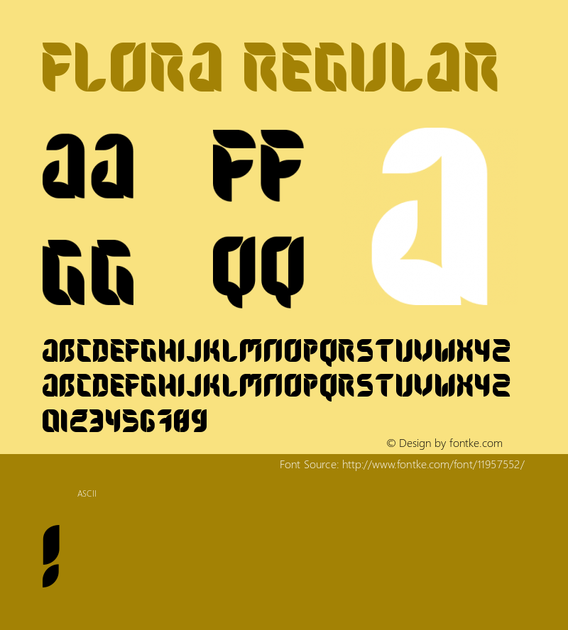 Flora Regular Version 1.0图片样张