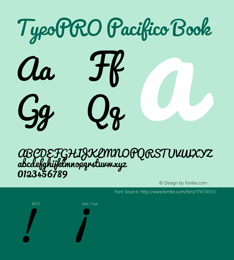TypoPRO Pacifico Book Version 2.00图片样张