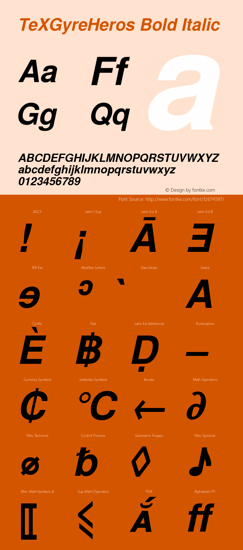 TeXGyreHeros Bold Italic Version 1.103;PS 1.103;hotconv 1.0.49;makeotf.lib2.0.14853图片样张