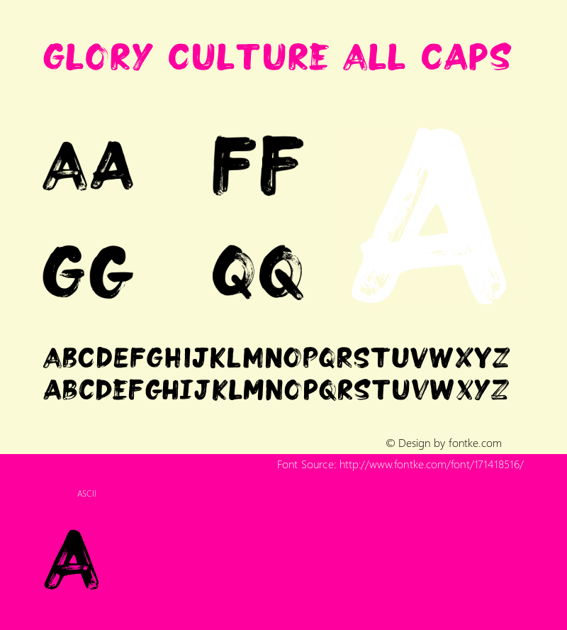 Glory Culture All Caps Regular Version 1.0图片样张
