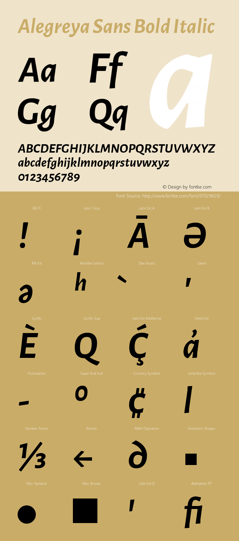 Alegreya Sans Bold Italic Version 2.004; ttfautohint (v1.6)图片样张