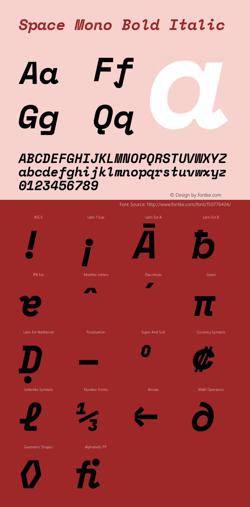 Space Mono Bold Italic Version 1.000;PS 1.000;hotconv 1.0.81;makeotf.lib2.5.63406图片样张