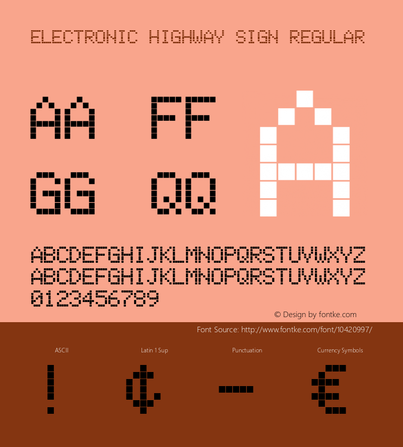 Electronic Highway Sign Regular 1.000图片样张