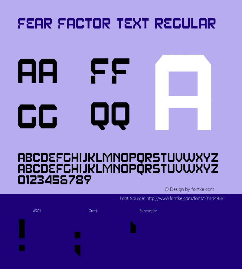 Fear Factor Text Regular 1.0; 02-15-2003图片样张