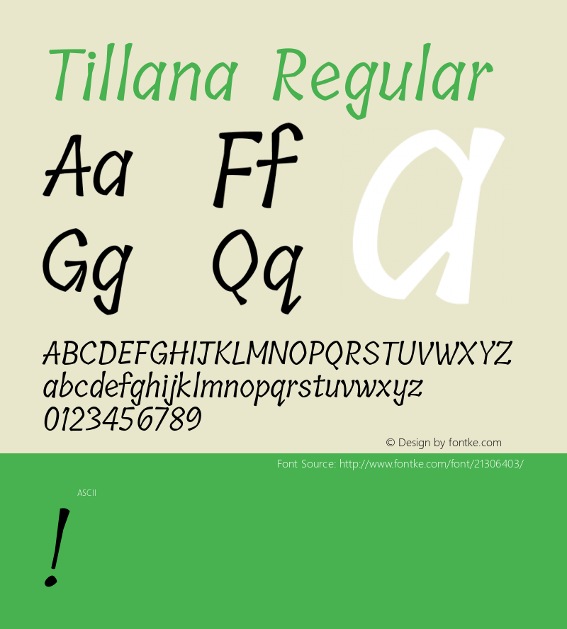 Tillana Regular 图片样张
