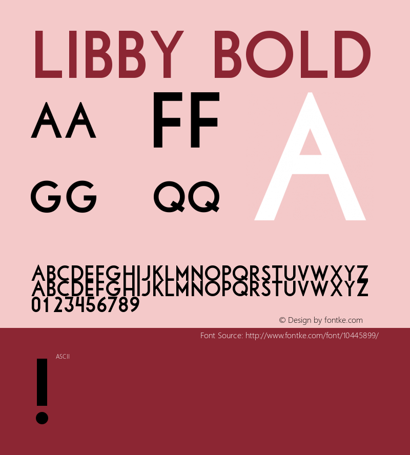 Libby Bold Version 1.00图片样张