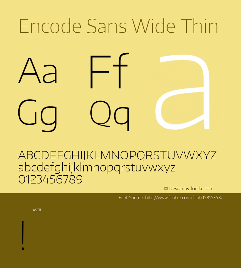 Encode Sans Wide Thin Version 1.000; ttfautohint (v1.4.1)图片样张