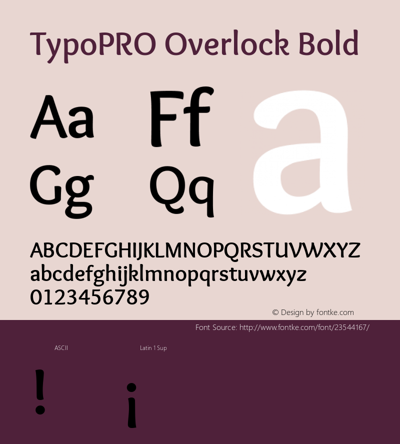 TypoPRO Overlock Bold Version 1.002图片样张