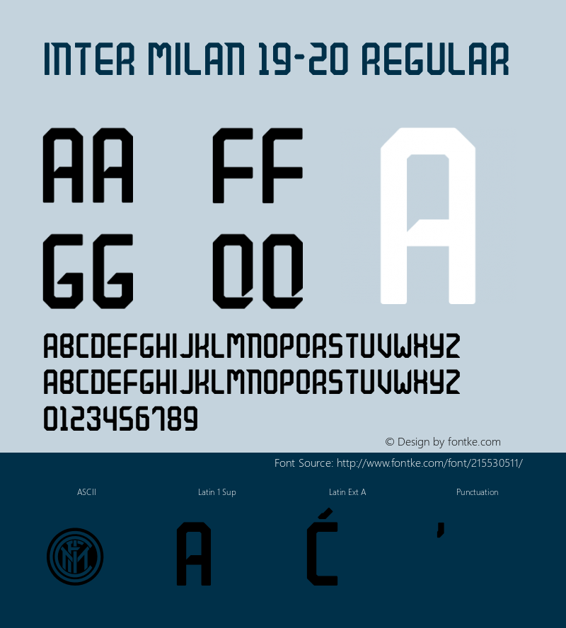 Inter Milan 19-20 Version 1.002;Fontself Maker 3.1.2图片样张