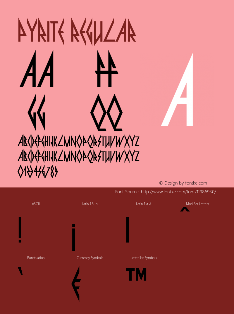 Pyrite Regular OTF 4.000;PS 001.001;Core 1.0.29图片样张