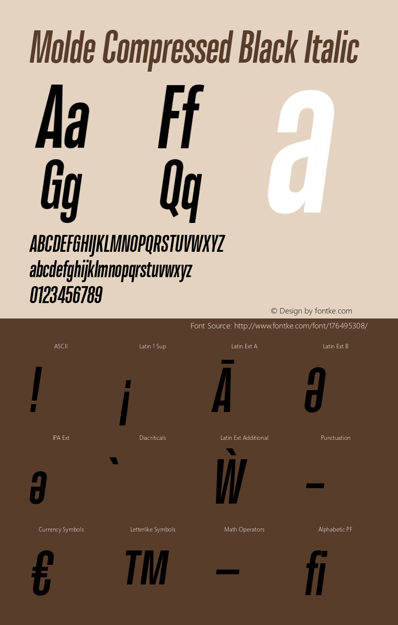 Molde Compressed Black Italic 1.000图片样张