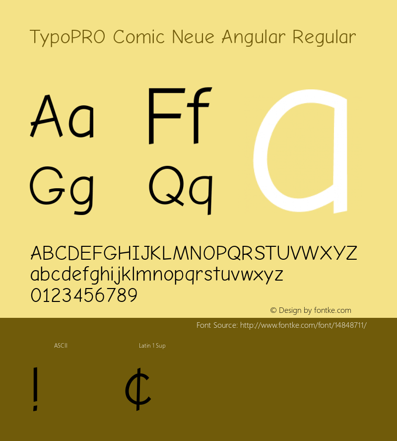 TypoPRO Comic Neue Angular Regular Version 1.000图片样张