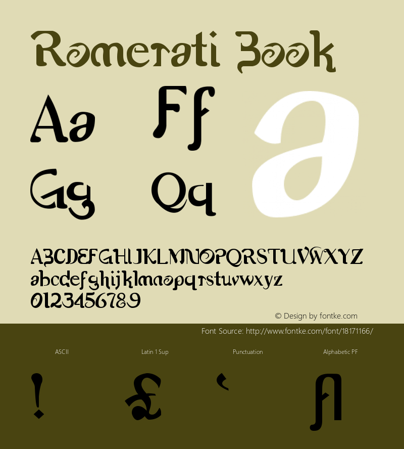 Romerati Book Version Macromedia Fontograp图片样张