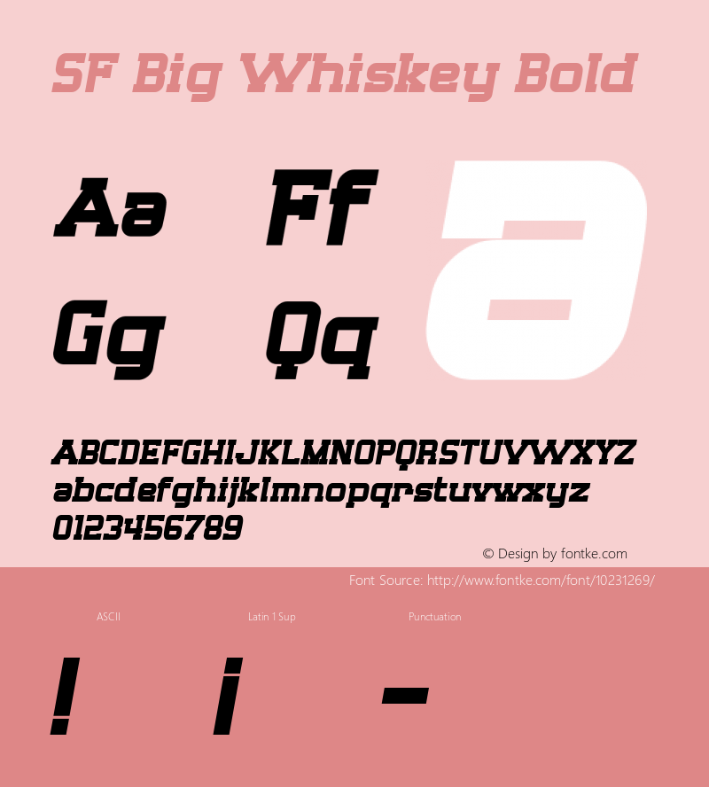 SF Big Whiskey Bold 1.0图片样张