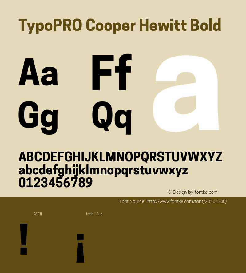 TypoPRO Cooper Hewitt 1.000图片样张