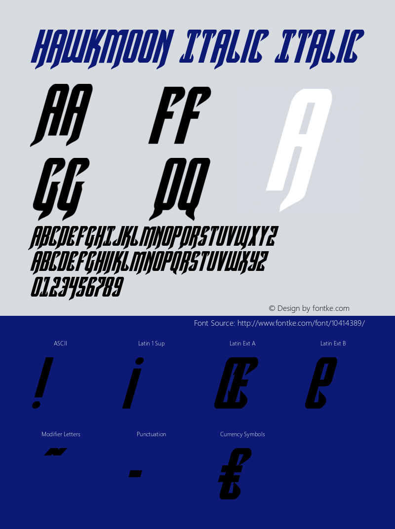 Hawkmoon Italic Italic 001.000图片样张