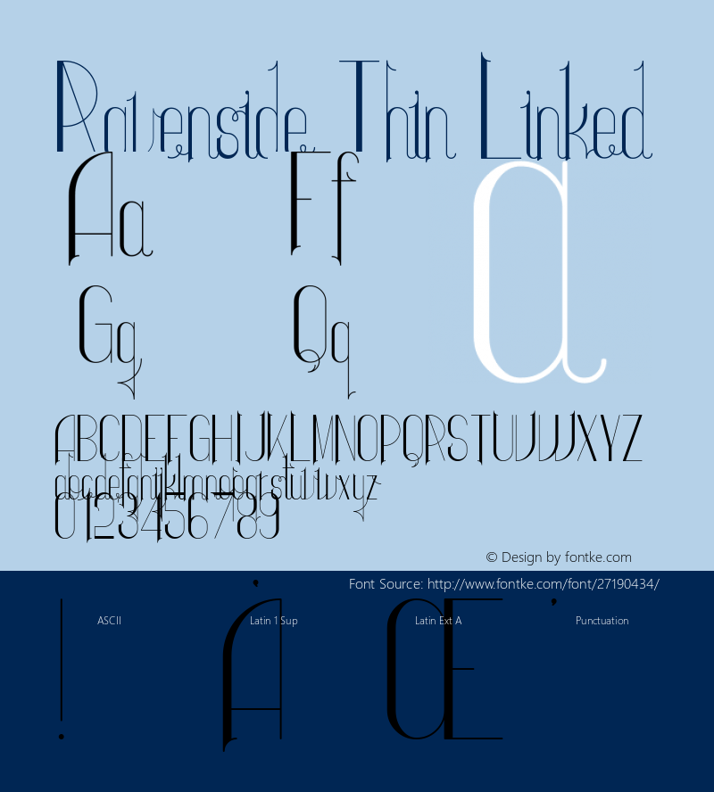 Ravenside Thin Linked Version 1.002;Fontself Maker 3.0.0-3图片样张