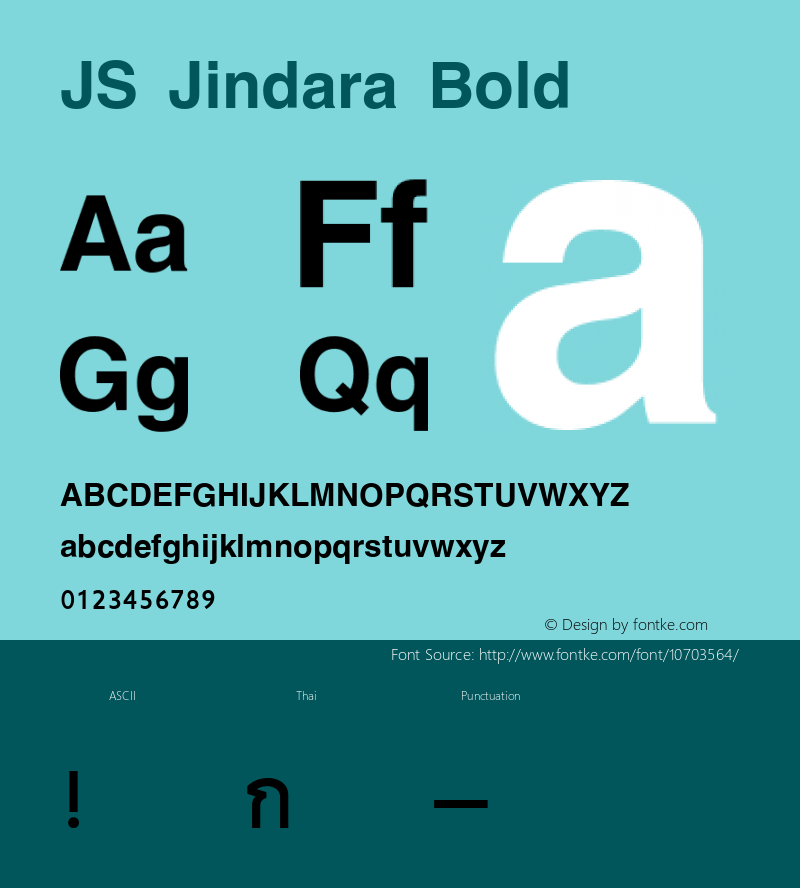 JS Jindara Bold Version 1.1; 2001图片样张