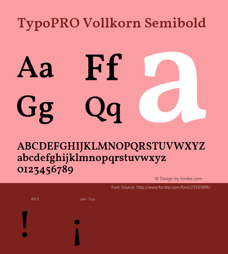 TypoPRO Vollkorn Semibold Version 4.015图片样张