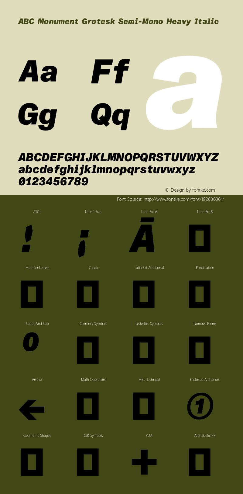 ABC Monument Grotesk Semi-Mono Heavy Italic Version 2.002 | web-otf图片样张