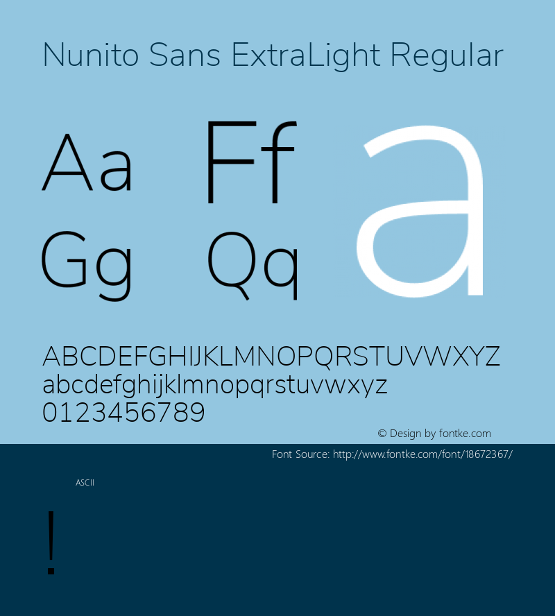 Nunito Sans ExtraLight Regular Version 2.000; ttfautohint (v1.4.1)图片样张