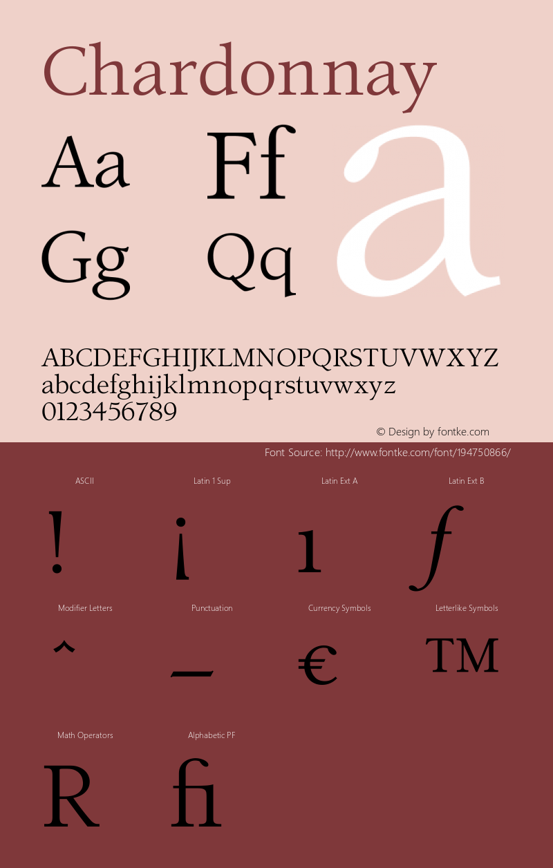 ☞Chardonnay com.myfonts.bagraphics.chardonnay.regular.wfkit2.2AFK图片样张