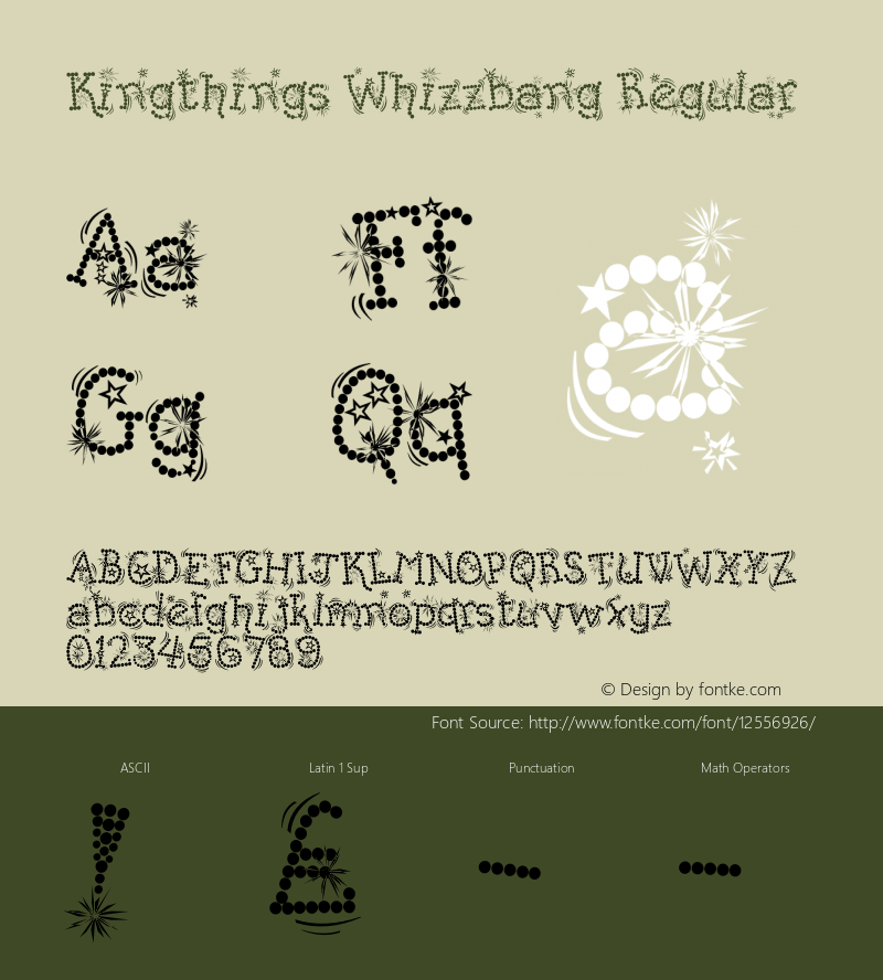 Kingthings Whizzbang Regular OTF 1.000;PS 001.001;Core 1.0.29图片样张