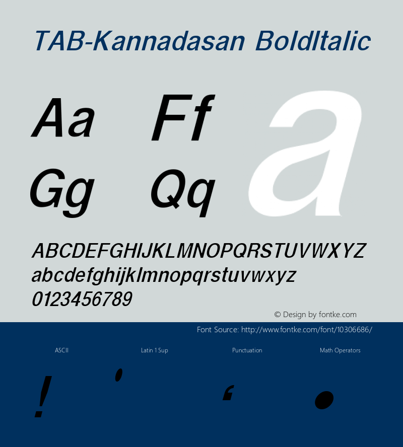 TAB-Kannadasan BoldItalic 8.1图片样张