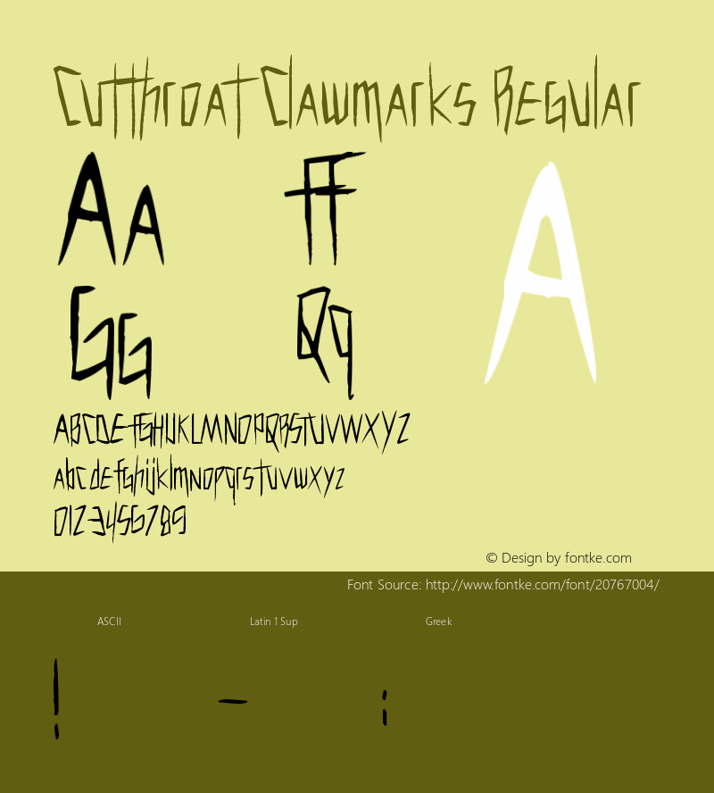 Cutthroat Clawmarks Version 1.00 July 10, 2013, initial release图片样张