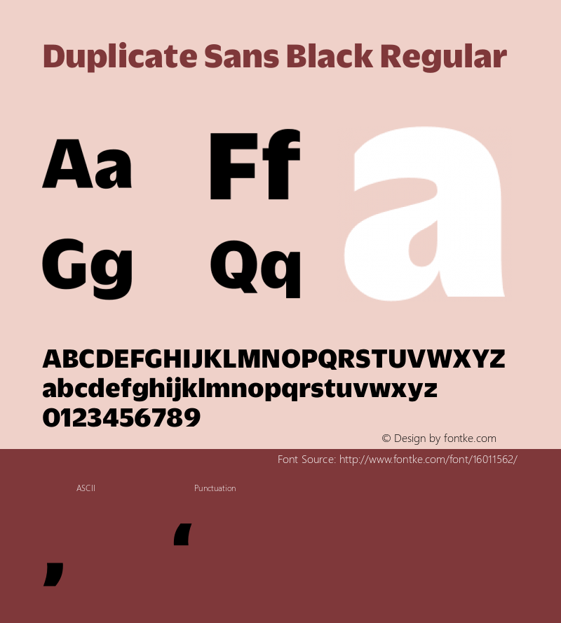 Duplicate Sans Black Regular Version 1.1 2010图片样张