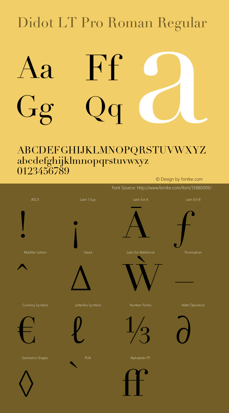 Didot LT Pro Roman Regular Version 1.000;PS 001.000;hotconv 1.0.38图片样张