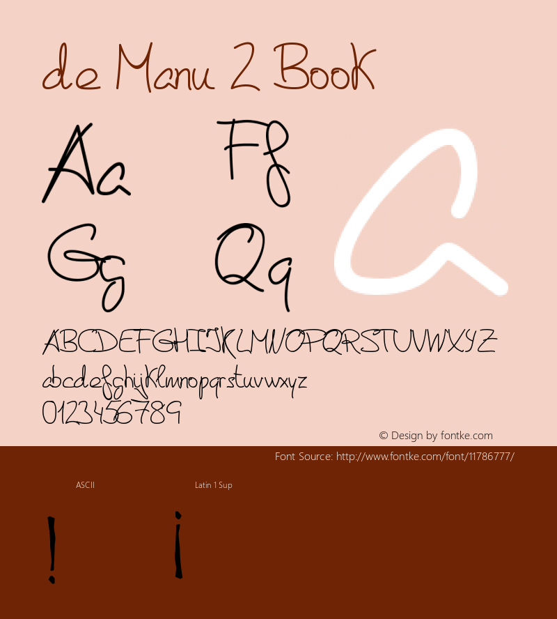 de Manu 2 Book Version Macromedia Fontograp图片样张