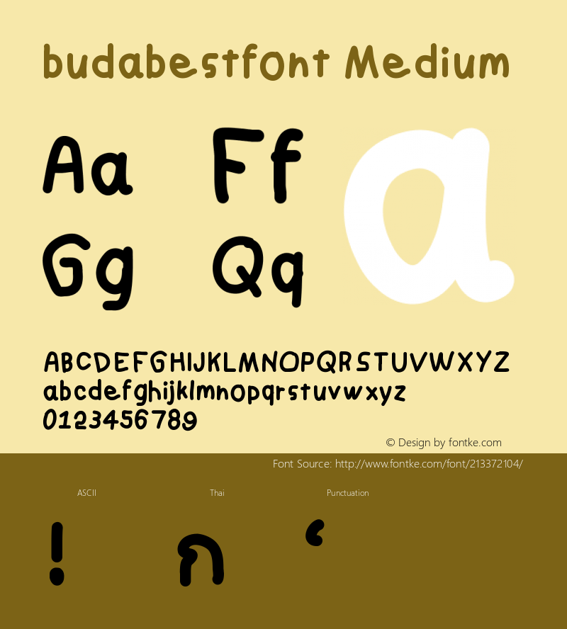 budabestfont Version 001.000图片样张