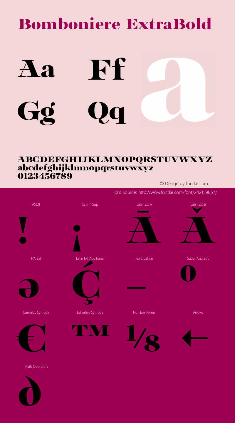 Bomboniere ExtraBold Version 1.000;Glyphs 3.2 (3179)图片样张