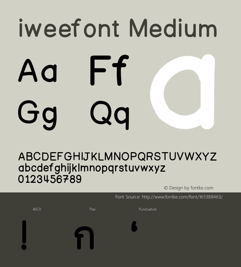 iweefont Version 001.000图片样张