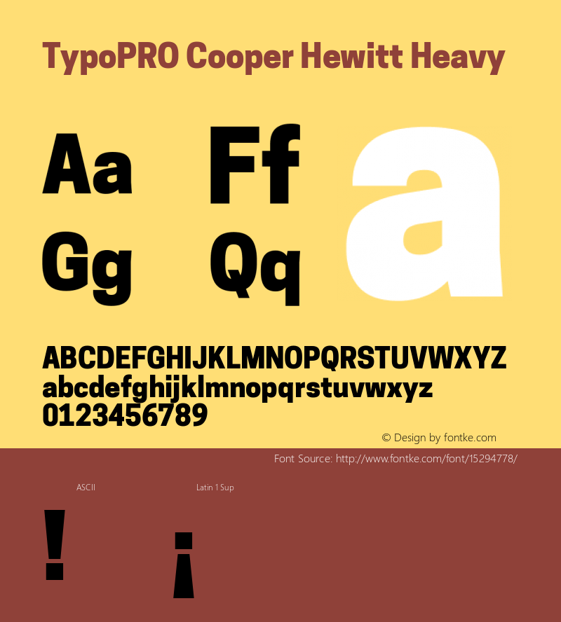 TypoPRO Cooper Hewitt Heavy 1.000图片样张