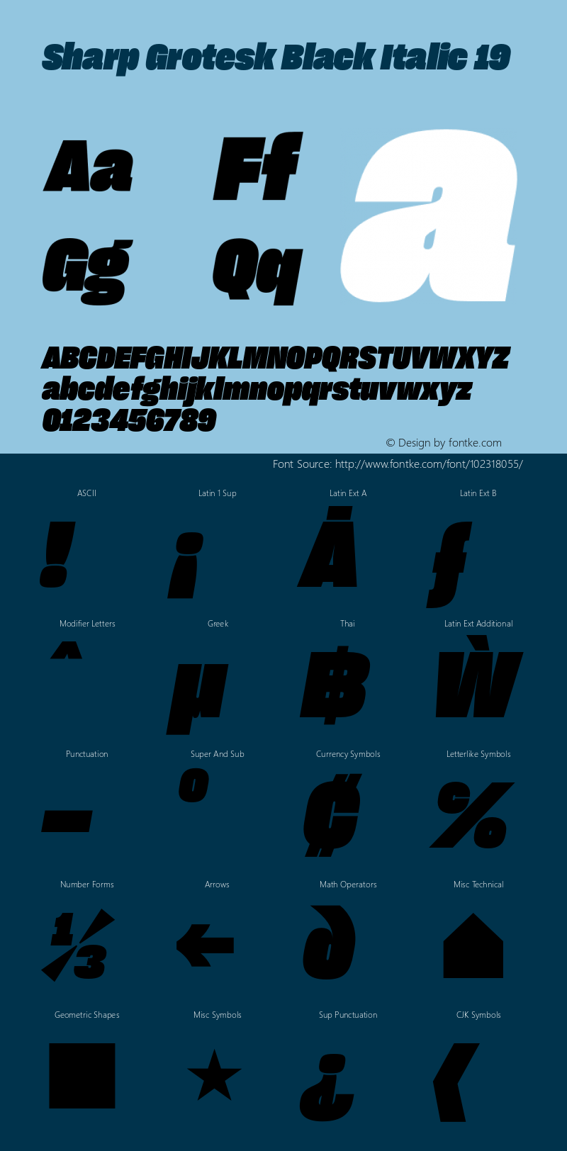 Sharp Grotesk Black Italic 19 Version 1.003图片样张