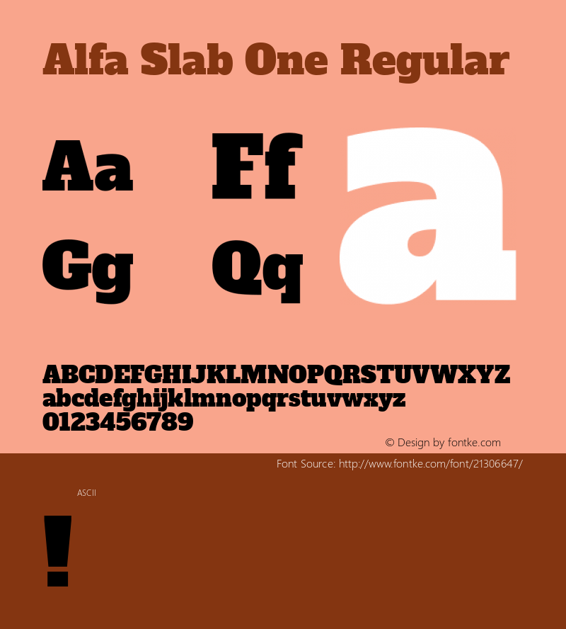 Alfa Slab One Regular 图片样张