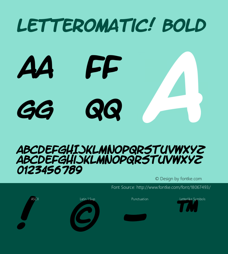 LetterOMatic! Bold Macromedia Fontographer 4.1 9/22/00图片样张