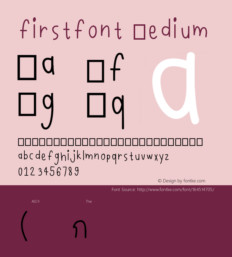 firstfont Version 001.000图片样张