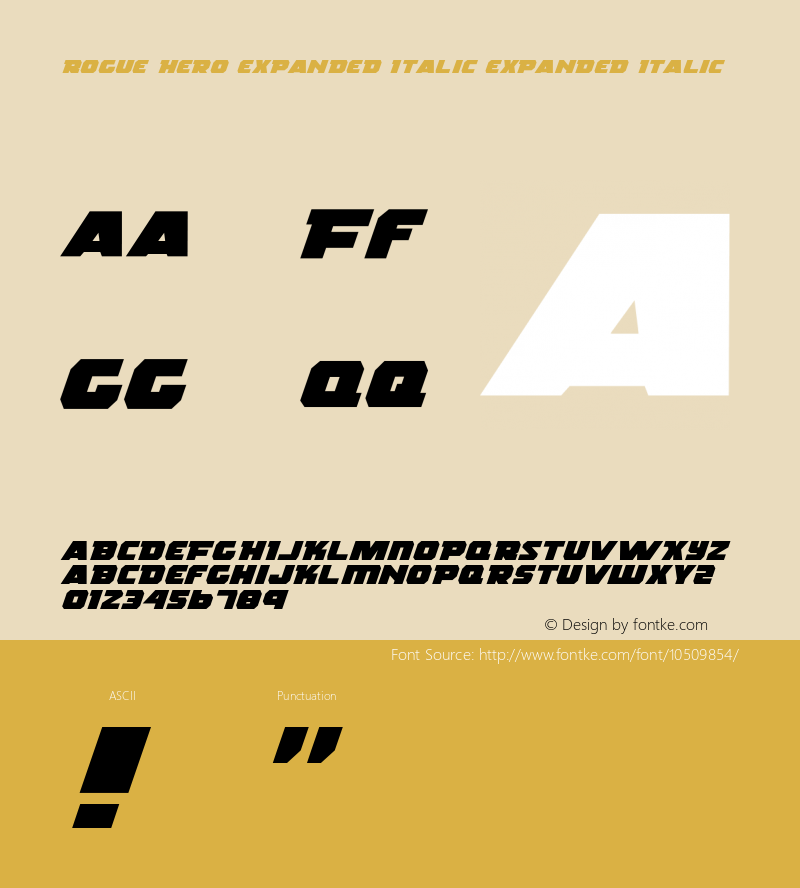 Rogue Hero Expanded Italic Expanded Italic 1图片样张