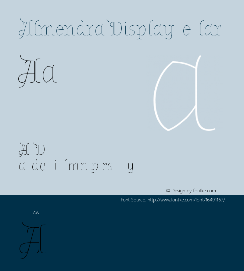 Almendra Display Regular Version 1.003图片样张