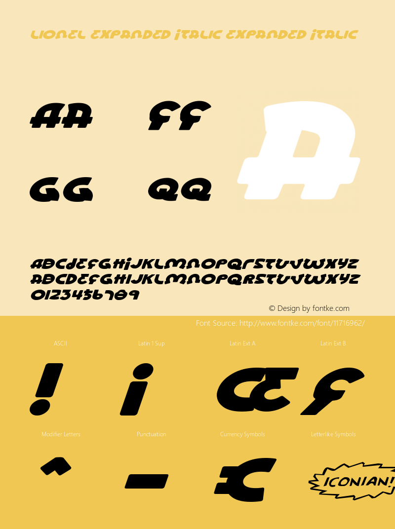 Lionel Expanded Italic Expanded Italic 001.000图片样张