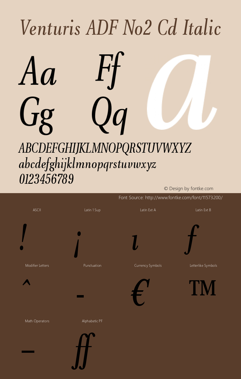 Venturis ADF No2 Cd Italic Version 1.005图片样张