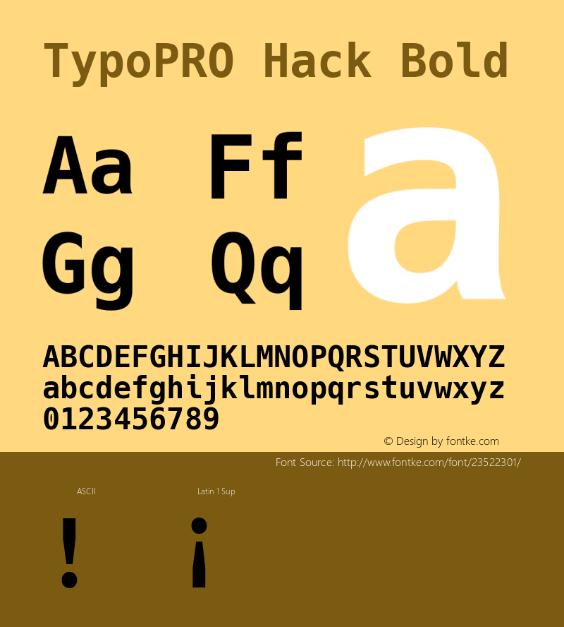 TypoPRO Hack Bold Version 2.020图片样张