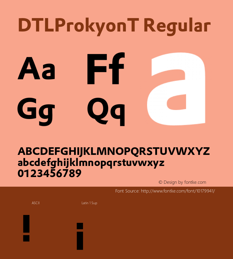 DTLProkyonT Regular 001.000图片样张