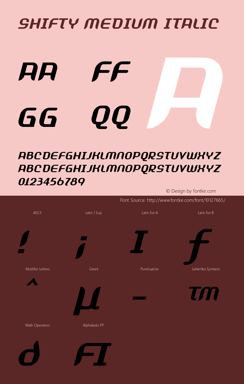 Shifty Medium Italic 001.000图片样张