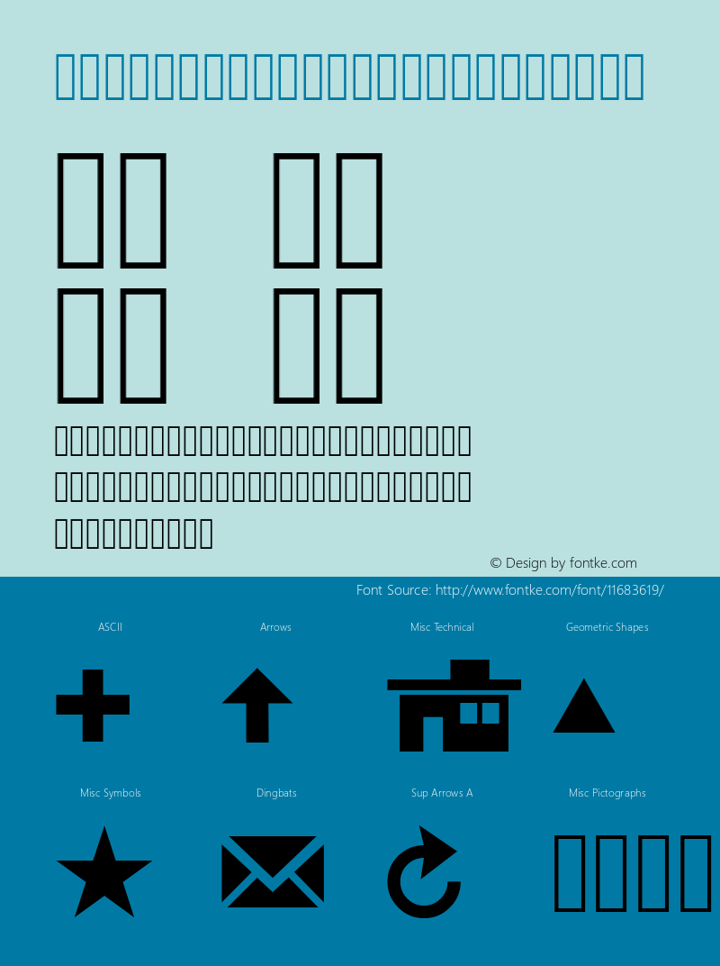 Modern Pictograms Normal Version 1.0 ; ttfautohint (v0.8) -f -G 200 -r 50 -s图片样张