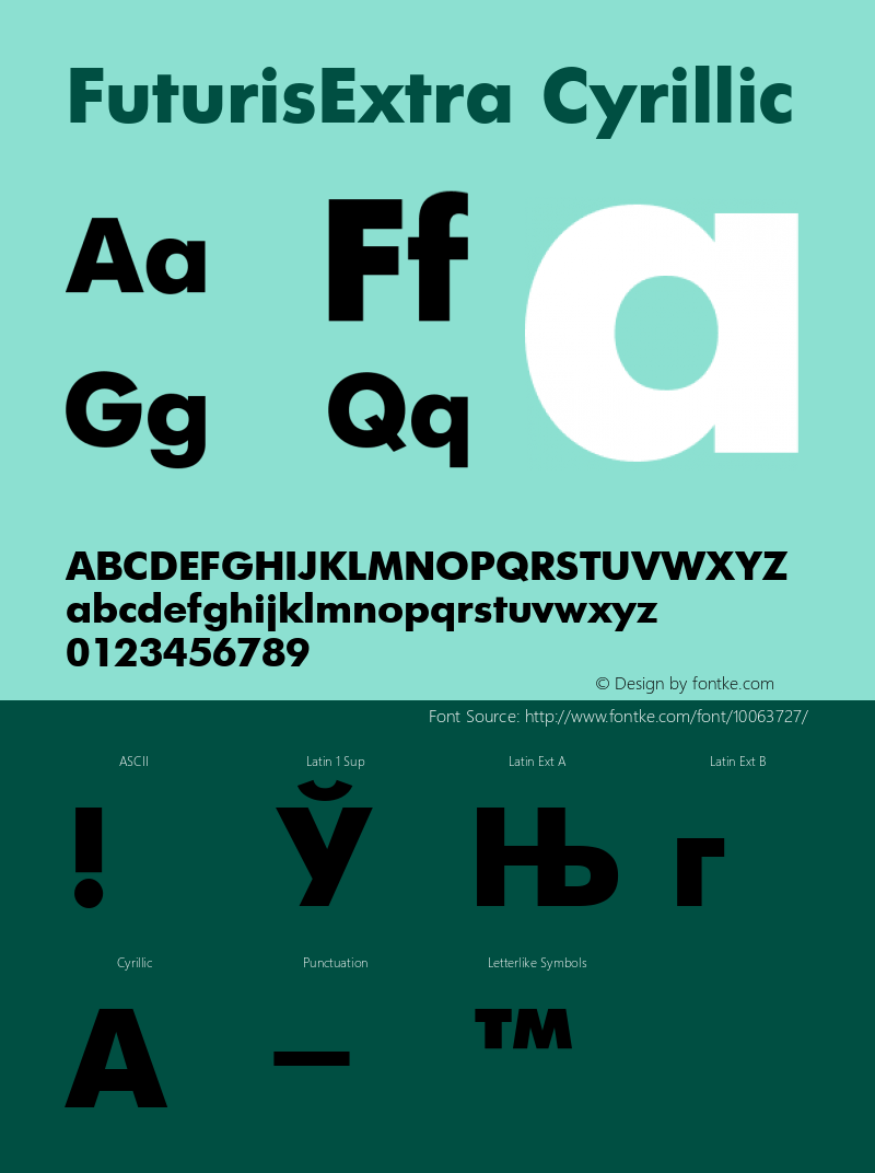 FuturisExtra Cyrillic 001.000图片样张