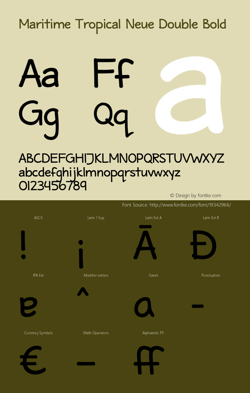 Maritime Tropical Neue Double Bold Version 001.000图片样张